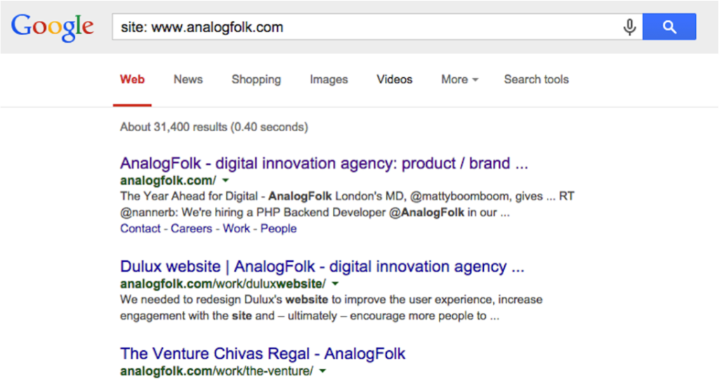 AnalogFolk Site Results